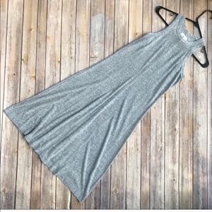 Lou & Grey Grey Heathered Midi Dress Size XS